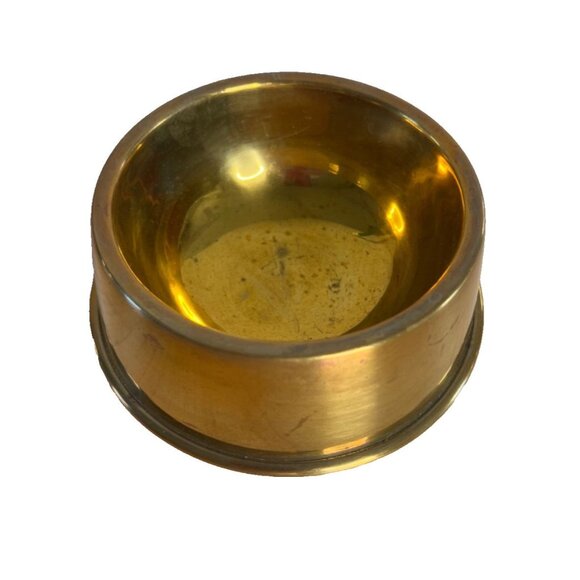 Vintage Hampton Brass Dog or Cat Bowl Dish Gorgeous!!! - Picture 4 of 5